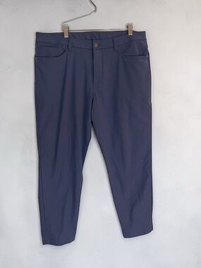 Lululemon Men’s ABC Classic Slim Pants Size 36 Tech Stretch 5-Pocket Blue
